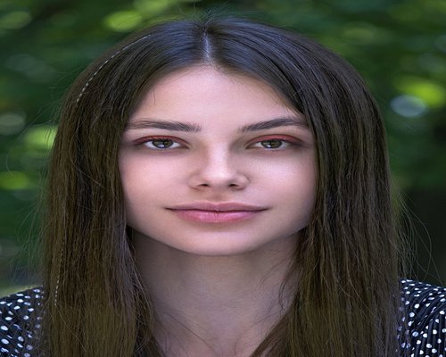 Face of a smiling woman